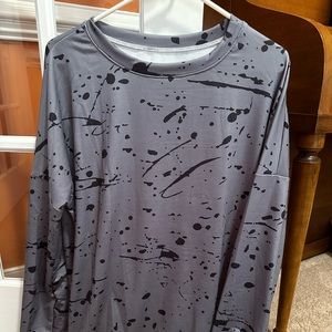 Crewneck Graffiti Sweatshirt, Oversized - Side Split Pullover